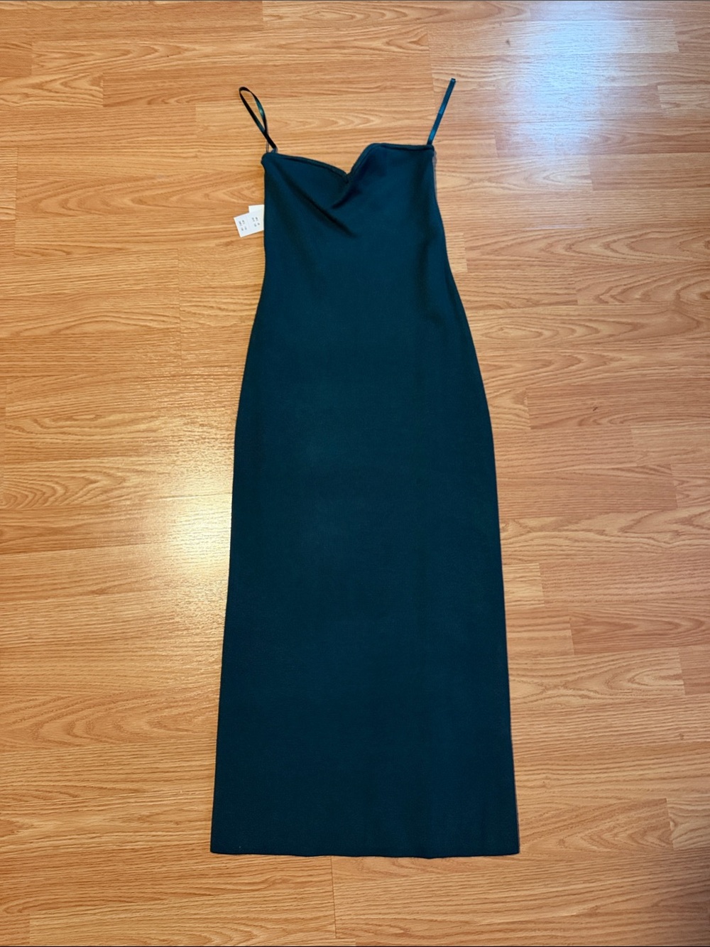 Slim Slip Maxi Dress dark green